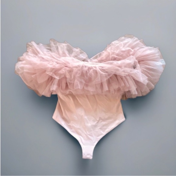 NWT Free People Big Love Bodysuit in Dusty Pink Size XS. - Picture 3 of 11